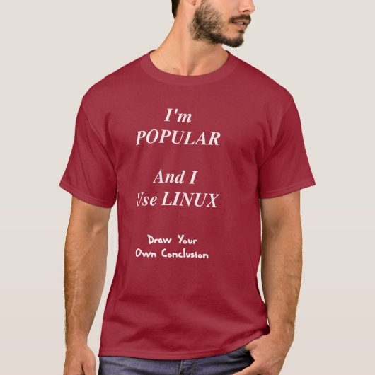 Populaire Linux-gebruiker T-shirt (Voorkant)