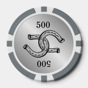 Populaire Lucky-Hoefijzers op zilver Pokerchips