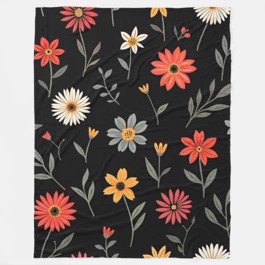 Populaire  Mooie Bloemen Collectie Fleece Deken (Voorkant)