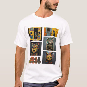 Populaire muur katten kunst ontwerp t-shirt