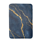 Populaire Navy Blue Gold Marble Collectie Badmat (Voorkant Verticaal)