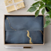 Populaire Navy Blue Gold Marble Collectie Tissuepapier (Geschenk)