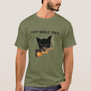 Populaire pappa met verfijnde kat t-shirt