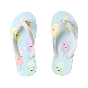 Populaire partij in regenboogkleuren kinder teenslippers