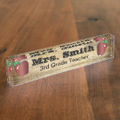 Populaire schoolleraar naambordje (Zijkant)