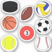 Populaire sport bal pack sticker (Voorkant)