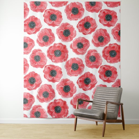 Populaire waterverf wandkleed (In situ)