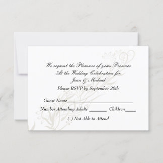 Populaire witte bruiloft RSVP