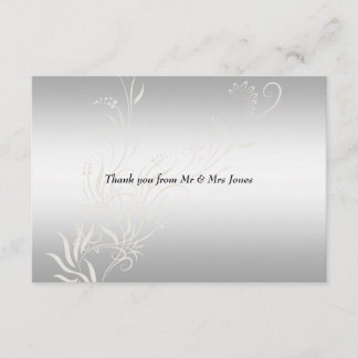 Populaire zilveren bruiloft Dank u Bedankkaart