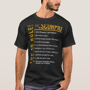 Populairste 10 regels van Scorpio Symbol Horoscope T-shirt