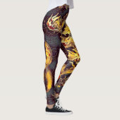 Populairste Chinese goudkeizer Dragon Dark Art Leggings (Rechts)
