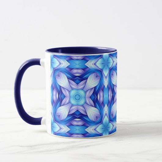 Popular captivating pattern in blue and violet mok (Links)