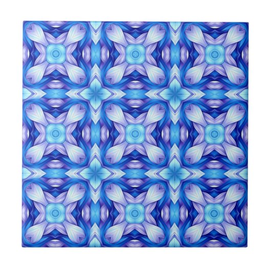 Popular captivating pattern in blue and violet tegeltje (Voorkant)