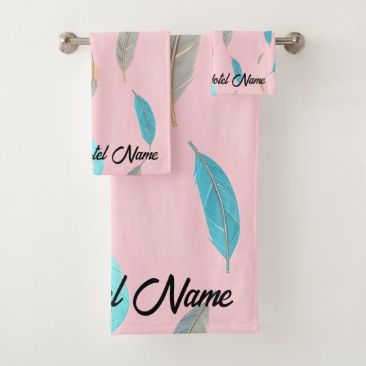 Popular Feathers Luxury Boho Collection Bad Handdoek (Insitu)