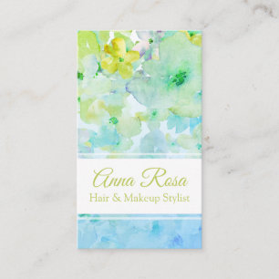 ** Popular Girly Turquoise Green Gold Beauty Visitekaartje