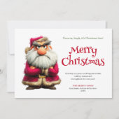 Popular grumpy Claus editable Christmas greeting Feestdagenkaart (Voorkant)