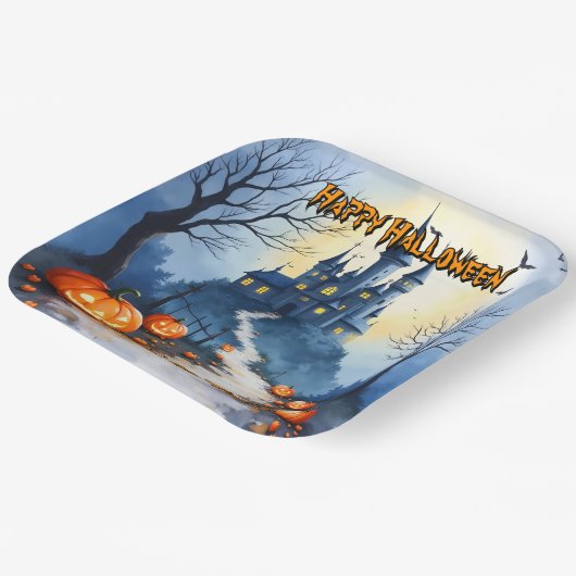 Popular Halloween Spooky Cute Collection Papieren Bordje (Gebogen)