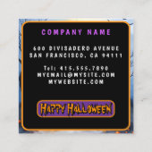 Popular Halloween Spooky Cute Collection Vierkante Visitekaartje (Achterkant)