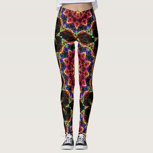 Popular Psychedelic Pattern Leggings (Voorkant)