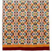 Popular Retro Abstract Squares Collectie Douchegordijn (Voorkant)