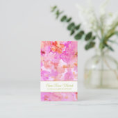 *~* Popular Spa Floral Pattern Girly Beauty Chic Visitekaartje (Staand voorkant)