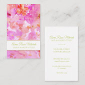 *~* Popular Spa Floral Pattern Girly Beauty Chic Visitekaartje (Voorkant / Achterkant)