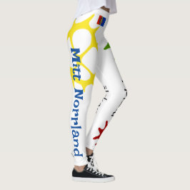 Populära leggings vita med tekst samiska tecken