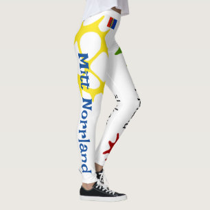 Populära leggings vita med text samiska tecken