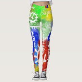 Populära samiska mönster leggings (Voorkant)