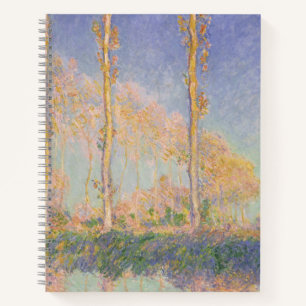 Populieren, impressionistisch landschap, Claude Mo Notitieboek