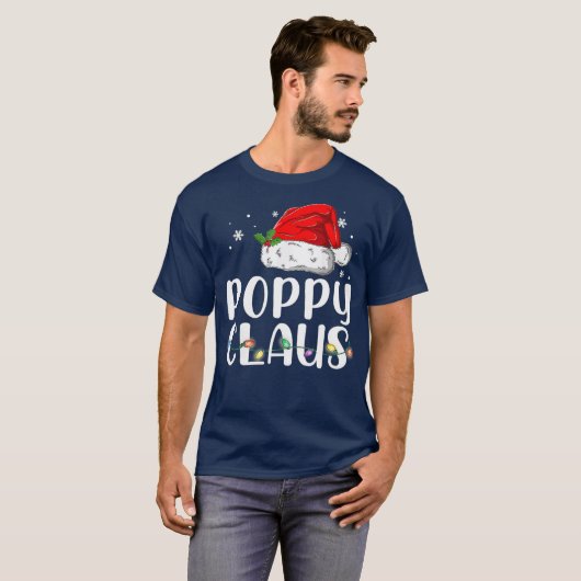 Popy Claus Santa Kerstmis Matching Familie T-shirt (Voorkant volledig)
