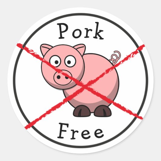 Porc Gratuit Sans Cochons Étiquette alimentaire Al (Devant)