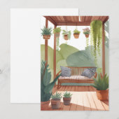 Porc pointillé | Carte Botanique Aquarelle Peinte (Devant / Derrière)