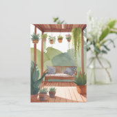 Porc pointillé | Carte Botanique Aquarelle Peinte (Debout devant)