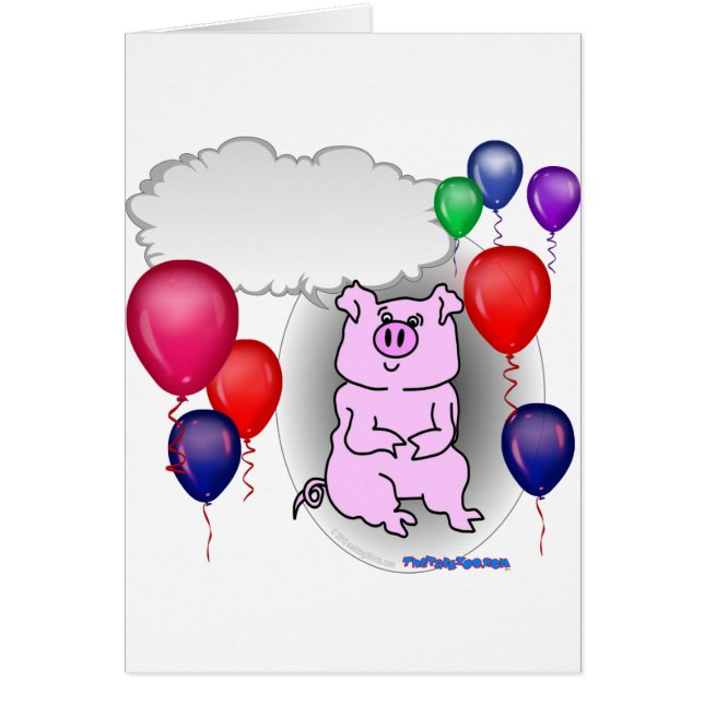 Porc rose parlant de partie (Devant)