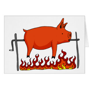 Porc rôti sur une broche