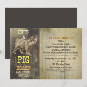 porc rôti vieilles invitations vintages (Devant / Derrière)