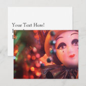 Porcelain Clown Carte postale personnalisée (Devant / Derrière)