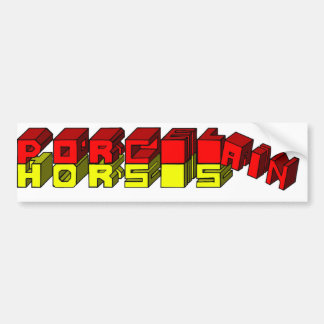 Porcelain Horses Bumpersticker