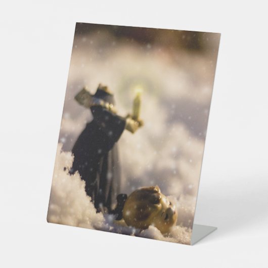 Porcelain Nights V Reclamebord Met Voetstuk (Voorkant)