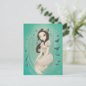 Porcelaine - Carte postale de sirène (Debout devant)