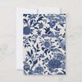 Porcelaine Elegance Faire-part de mariage bleu (Dos)