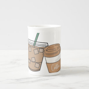 Porcelaine Jolie tasse en papier pour amateur de café Café