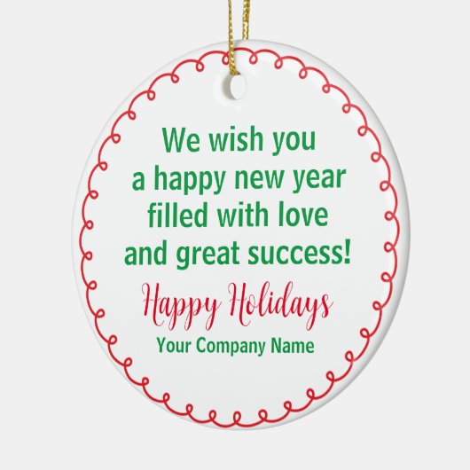 Porcelaine Noël Ornement personnalisé (Gauche)