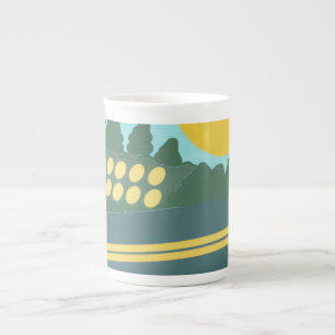 Porcelaine Tasse en papier Œufs traversant la route