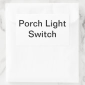 Porch Light schakelbord Rechthoekige Sticker (Tas)