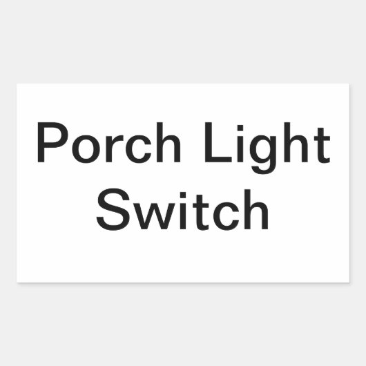 Porch Light schakelbord Rechthoekige Sticker (Voorkant)