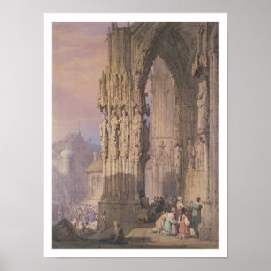 Porch of Regensburg Cathedral Poster