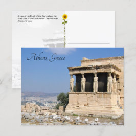 Porch of the Caryatids, Athene, Griekenland - brie Briefkaart