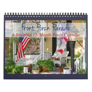 Porch-voorkant — prachtige kalender van 12 maand